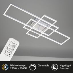 BRILONER Chrome Aluminium 2x17W 1x13W CCT LED Wall & Ceiling Light in Silver - thumbnail 3
