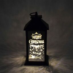 Shatchi Christmas Lantern Plastic Black Indoor Xmas Nativity Theme Decorations Battery Operated - thumbnail 5