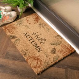 Artsy Mats Hello Autumn Coir Doormat (60 x 40cm) in Brown - Size: 40 x 60 cm - thumbnail 2