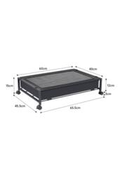 Living and Home Under Bed Steel Storage Organizer Basket Clothes Box with Wheels in Black - thumbnail 8