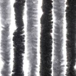 Berkfield Home Soft Fly Curtain Grey & Black 100x230 cm Chenille - thumbnail 6