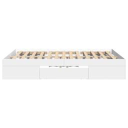 Berkfield Home Durable Bed Frame without Mattress White 140x190 cm Engineered Wood - thumbnail 6