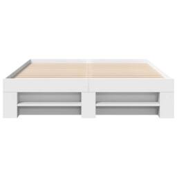 Berkfield Home Durable Bed Frame without Mattress White 140x190 cm Engineered Wood - thumbnail 5