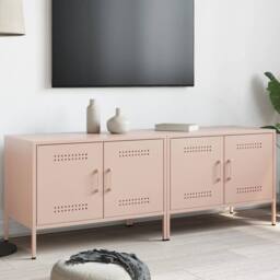 Berkfield Home TV Cabinets 2 pcs Pink 68x39x50.5 cm Steel - thumbnail 2