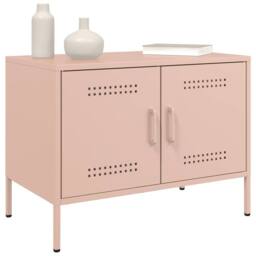 Berkfield Home TV Cabinets 2 pcs Pink 68x39x50.5 cm Steel - thumbnail 4