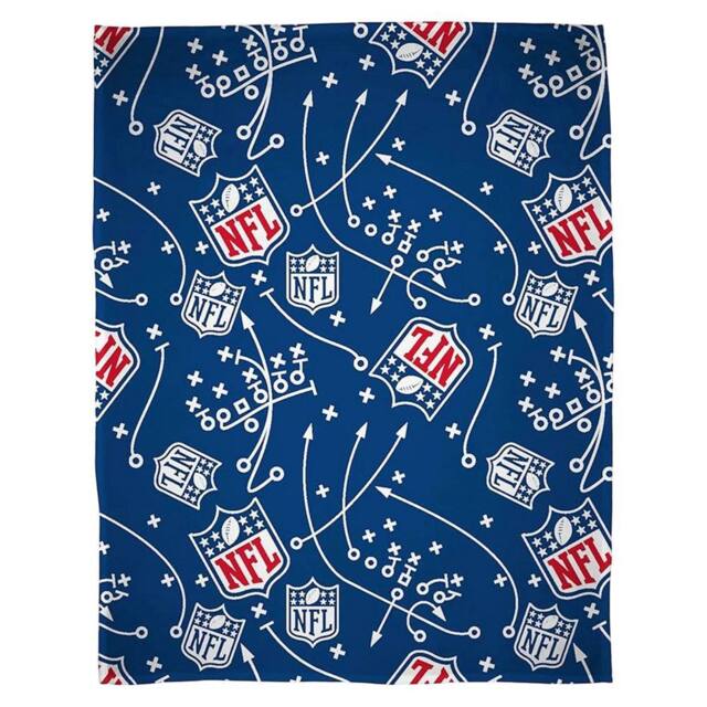 NFL Fleece Crest Blanket in Bright Blue - Size: Crib - image 1