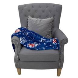 NFL Fleece Crest Blanket in Bright Blue - Size: Crib - thumbnail 3