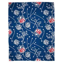 NFL Fleece Crest Blanket in Bright Blue - Size: Crib
