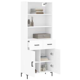 Berkfield Home Highboard White 69.5x34x180 cm Engineered Wood - thumbnail 1