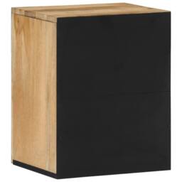 Berkfield Home Bathroom Wall Cabinet 38x33x48 cm Solid Wood Mango in Brown - Size: 38 x 33 x 48 cm - thumbnail 5