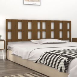 Berkfield Home Bed Headboard Honey Brown 205.5x4x100 cm Solid Wood Pine - thumbnail 3