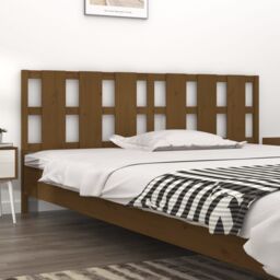 Berkfield Home Bed Headboard Honey Brown 205.5x4x100 cm Solid Wood Pine - thumbnail 1