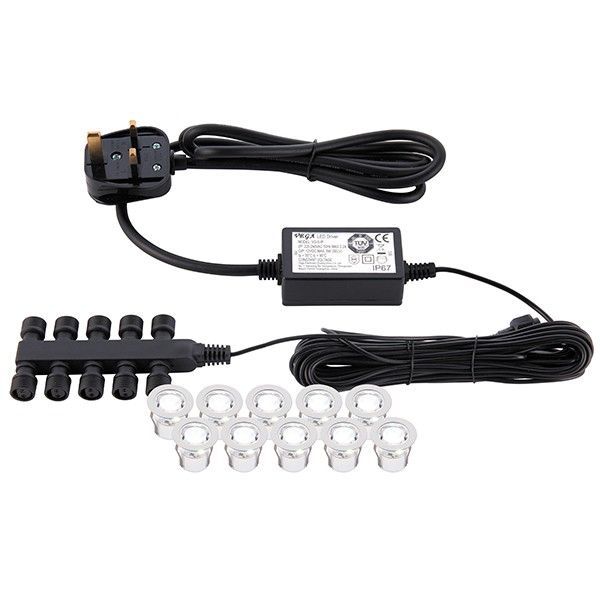 Netlighting Ikon Round Outdoor Integrated LED 30Mm Kit IP67 0.15W Polished Stainless Steel & Clear Pc in Grey - image 1