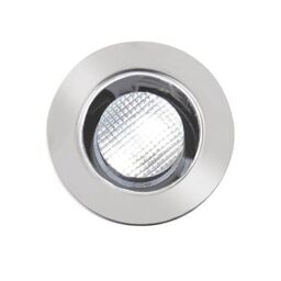 Netlighting Ikon Round Outdoor Integrated LED 30Mm Kit IP67 0.15W Polished Stainless Steel & Clear Pc in Grey - thumbnail 2
