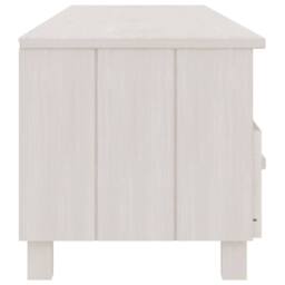 Berkfield Home TV Cabinet HAMAR White 158x40x40 cm Solid Wood Pine - Size: 158 x 40 x 40 cm - thumbnail 4