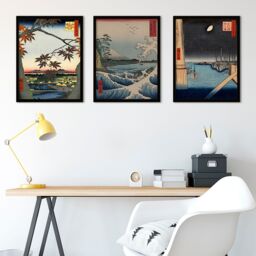 "Artery8 Wall Art Print Japan Woodblock Utagawa Framed Poster Pack of 3 - Size: W12"" x H16""" - thumbnail 3