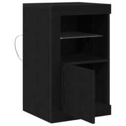 Berkfield Home Sideboard with LED Lights Black Oak 41x37x67 cm - Size: 41 x 37 x 67 cm - thumbnail 6