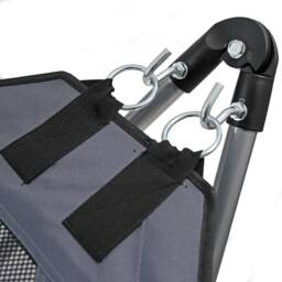 NESTLUNE Hammock with Metal Frame Stand Garden Camping in Grey - Size: 100 cm x 15 cm - thumbnail 5
