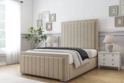 "Sloomy Richmond Coniston Frame-Mattress - 50"" Upholstered Headboard in Cream - Size: Super King" - thumbnail 2