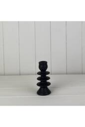 KDMD Small Black Ceramic Candle Holder - thumbnail 1