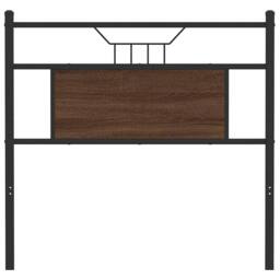 Berkfield Home Headboard Brown Oak 80 cm Engineered Wood & Steel - thumbnail 4