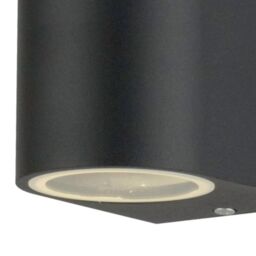 First Choice Lighting Set of 2 Drayton - Black Outdoor Twin Wall Lights - thumbnail 6