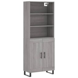 Berkfield Home Highboard Grey Sonoma 69.5x34x180 cm Engineered Wood - thumbnail 2