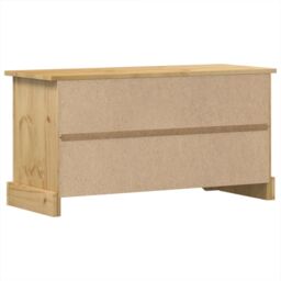 Berkfield Home TV Cabinet Corona 100x40x52 cm Solid Wood Pine in Brown - Size: 100 x 40 x 52 cm - thumbnail 6