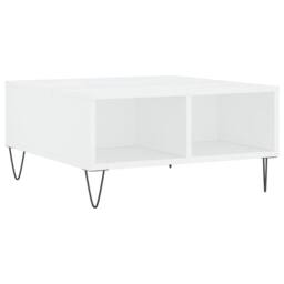 Berkfield Home Decorative Coffee Table White 60x60x30 cm Engineered Wood - Size: 60 x 60 x 30 cm - thumbnail 3