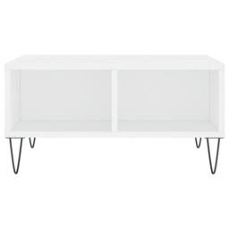Berkfield Home Decorative Coffee Table White 60x60x30 cm Engineered Wood - Size: 60 x 60 x 30 cm - thumbnail 4
