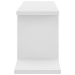 Berkfield Home Modern Wall-Mounted TV Shelf White 125x18x23 cm Engineered Wood - Size: 125 x 18 x 23 cm - thumbnail 6
