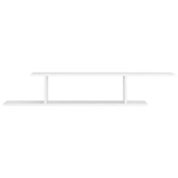 Berkfield Home Modern Wall-Mounted TV Shelf White 125x18x23 cm Engineered Wood - Size: 125 x 18 x 23 cm - thumbnail 5