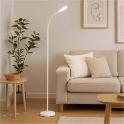 Loops 2 PACK Sleek White LED Floor Lamp for Indoor - Stylish Home Lighting - thumbnail 3