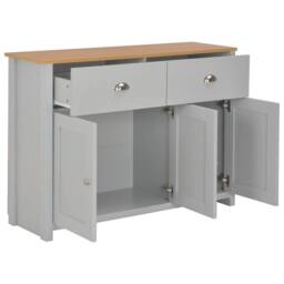 Berkfield Home Sideboard Grey 112x35x81 cm - Size: 112 x 35 x 81 cm - thumbnail 2