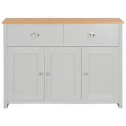 Berkfield Home Sideboard Grey 112x35x81 cm - Size: 112 x 35 x 81 cm - thumbnail 3