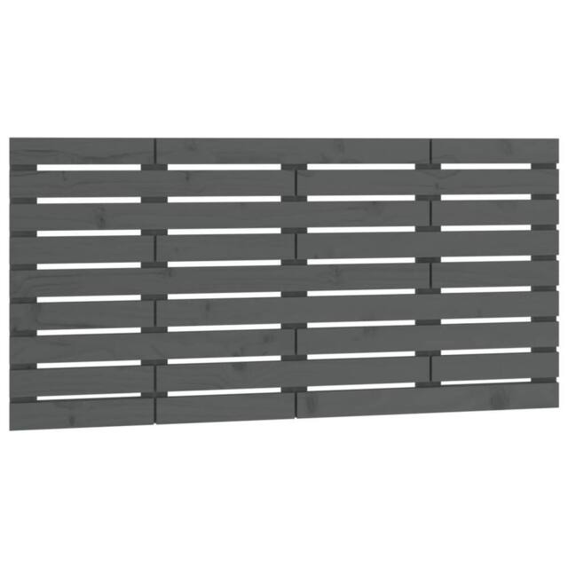 Berkfield Home Wall Headboard Grey 146x3x63 cm Solid Wood Pine - Size: 146 x 3 x 63 cm - image 1