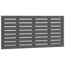 Berkfield Home Wall Headboard Grey 146x3x63 cm Solid Wood Pine - Size: 146 x 3 x 63 cm - thumbnail 1