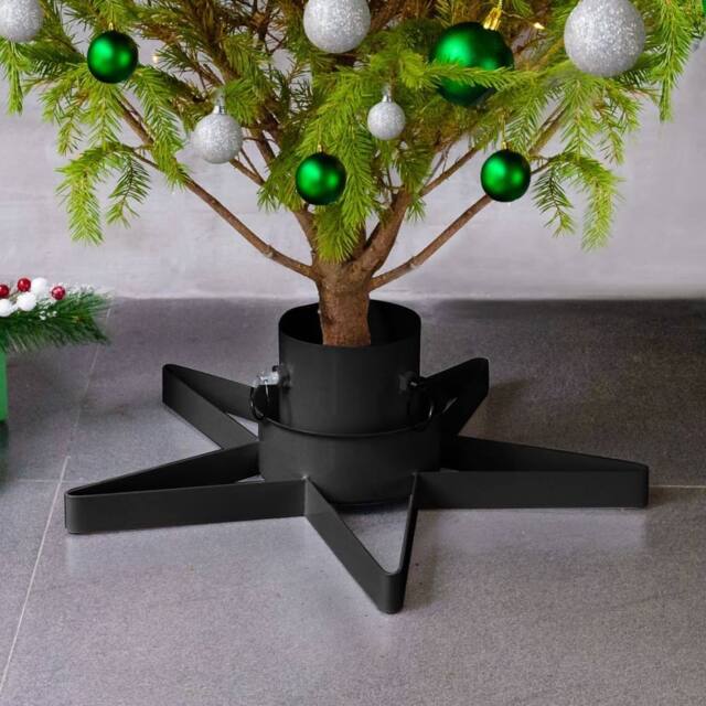 Berkfield Home Christmas Tree Stand Black 47x47x13.5 cm - image 1