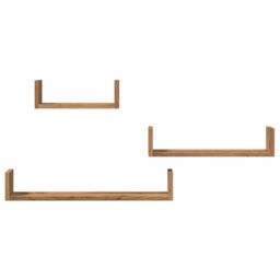 Berkfield Home Wall Shelves 3 pcs Artisan Oak Engineered Wood in Brown - thumbnail 4
