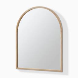FurnitureboxUK Valerie Oak Wood Medium 110x80cm Overmantle Arch Mirror in Light Brown - Size: 110x80 cm - thumbnail 4