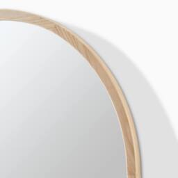 FurnitureboxUK Valerie Oak Wood Medium 110x80cm Overmantle Arch Mirror in Light Brown - Size: 110x80 cm - thumbnail 6