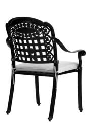 Garden Sanctuary 2Pcs Outdoor Cast Aluminum Chairs with Cushions in Black - thumbnail 5