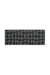 JVL Vector Machine Washable Latex Backed Runner Doormat, 57x150cm, Black - Size: 50 cm x 150 cm - thumbnail 1