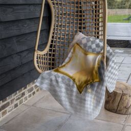 Benjamin Tate Design Golden Star Balloon Blanket in Natural - Size: 120 cm x 150 cm - thumbnail 4
