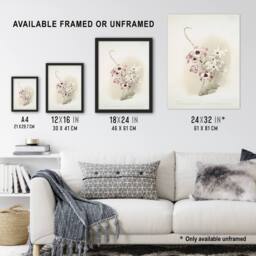 Artery8 Frederick Sander Dendrobium Venus & Cassiope Orchid Framed Art Print - Size: A4 - thumbnail 3