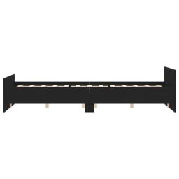 Berkfield Home Bed Frame with Headboard & Footboard Black 140x200 cm - thumbnail 5