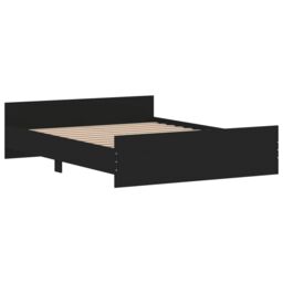 Berkfield Home Bed Frame with Headboard & Footboard Black 140x200 cm - thumbnail 3