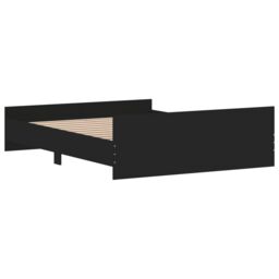 Berkfield Home Bed Frame with Headboard & Footboard Black 140x200 cm - thumbnail 6