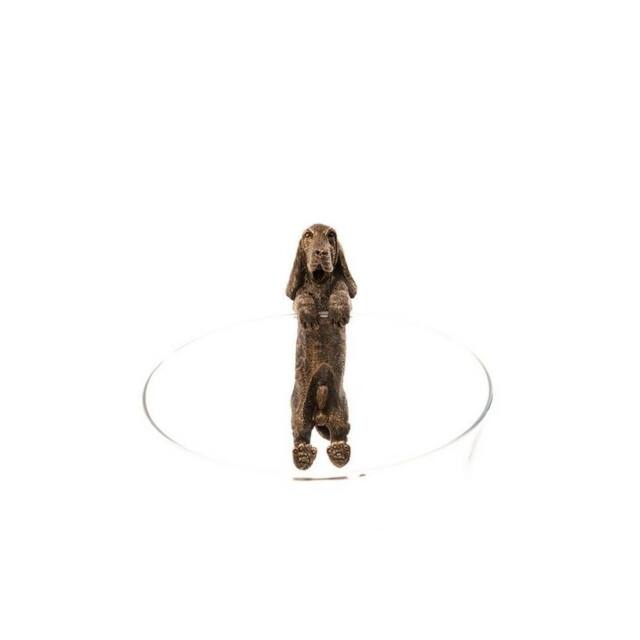 Jardinopia Basset Hound Plant Pot Hanger - L11 x W5.5 x H4.5 cm in Bronze - image 1