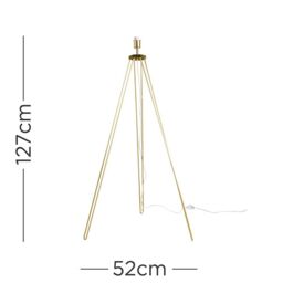 ValueLights Modern Gold Hairpin Design Tripod Floor Lamp Base - thumbnail 4